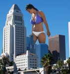 169786 - bikini_top brunette buildings city cleavage collage